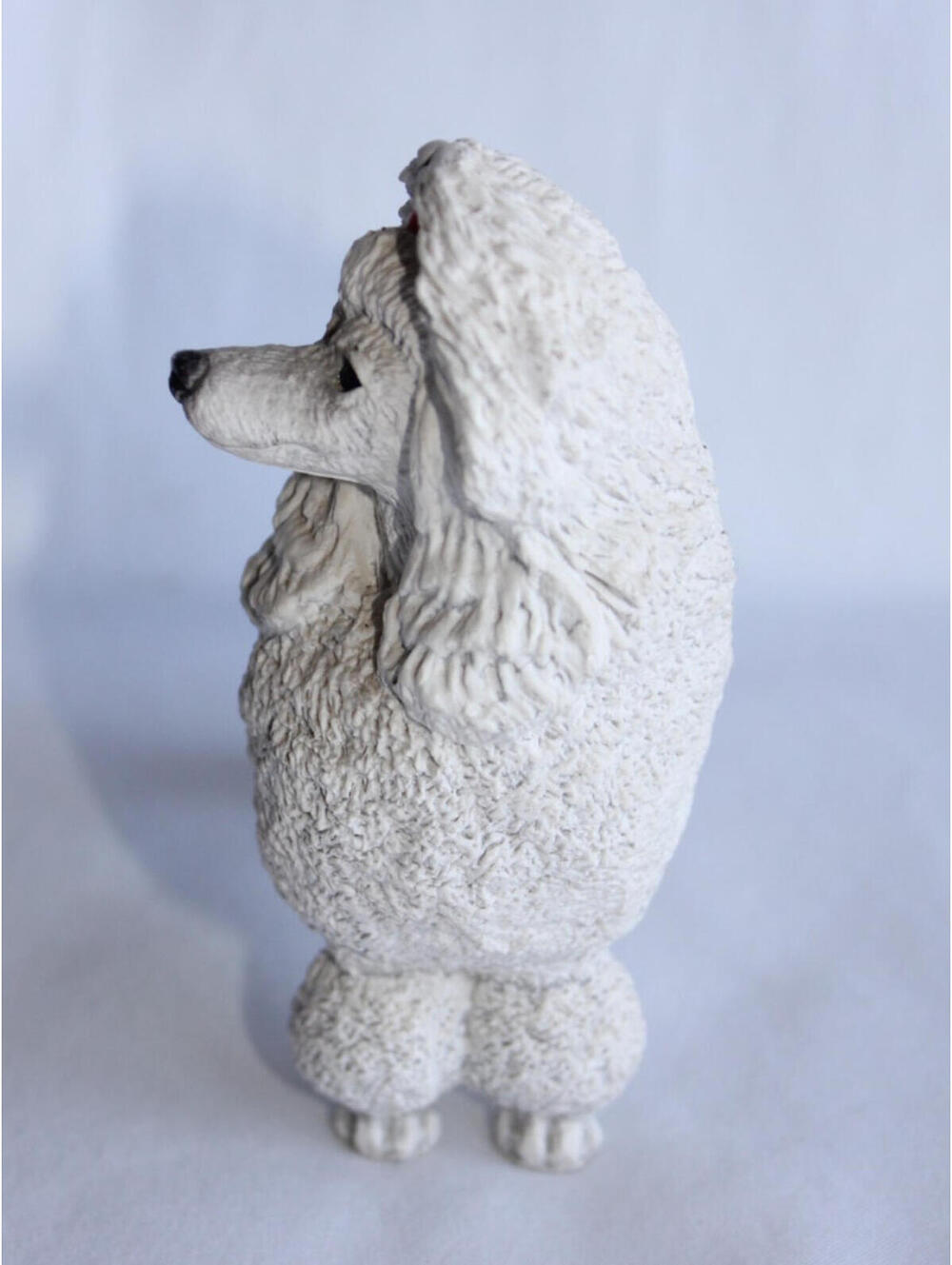 White Standing Poodle Figurine with Show Cut Sandicast - Picture 3 of 11